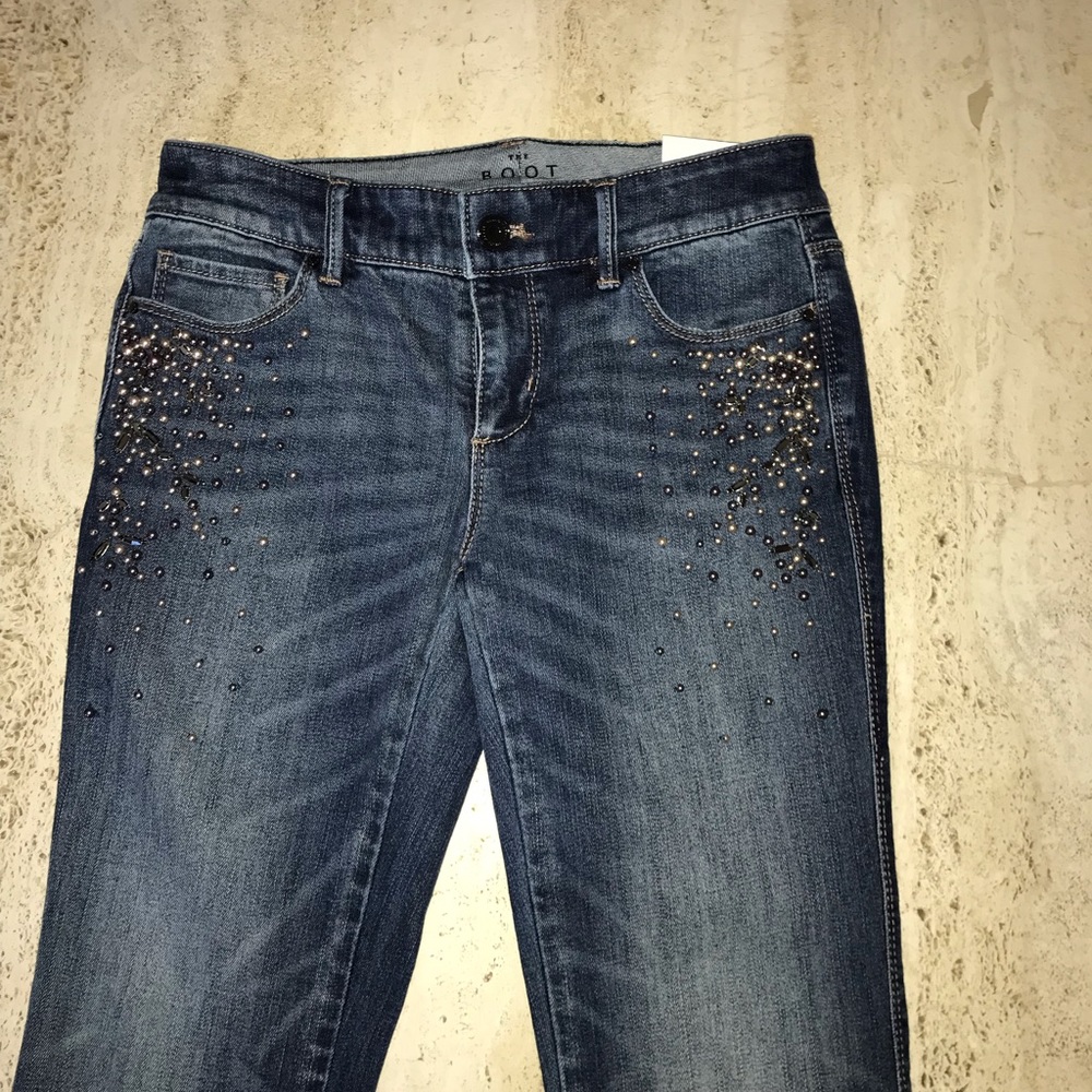 White House Black Market Blue Embellished Jeans - Picture 8 of 16